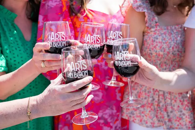 Arts in Bloom wine glasses