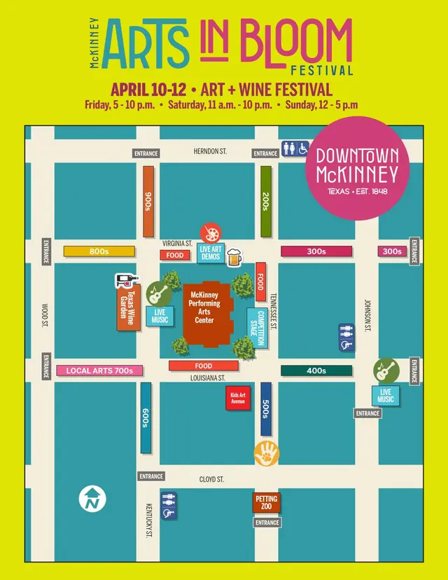 Arts in Bloom 2026 festival map