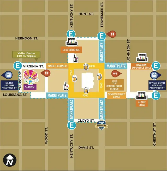 2026 McKinney Oktoberfest festival map